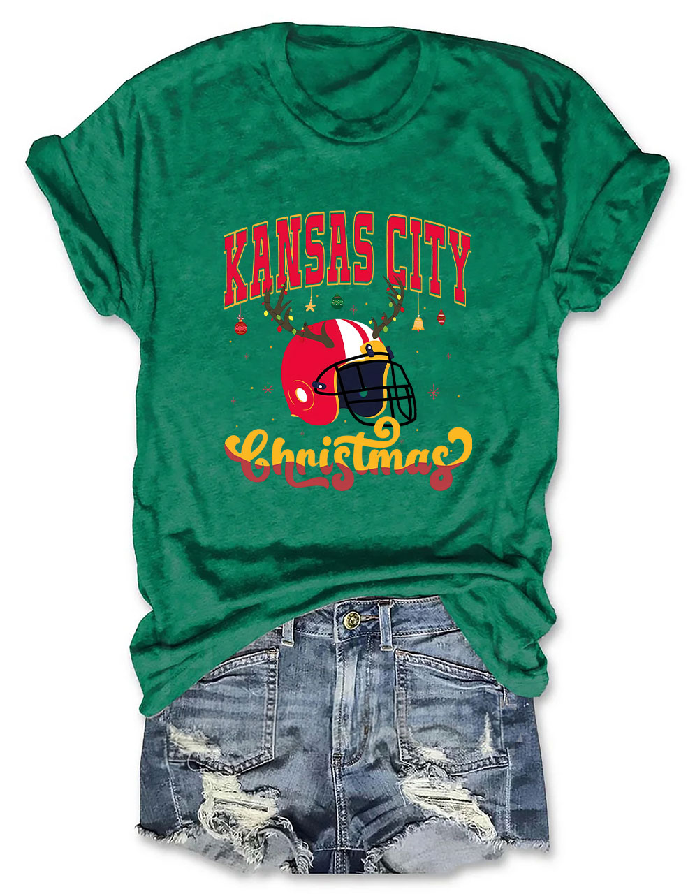 Kansas City Christmas Football T-Shirt