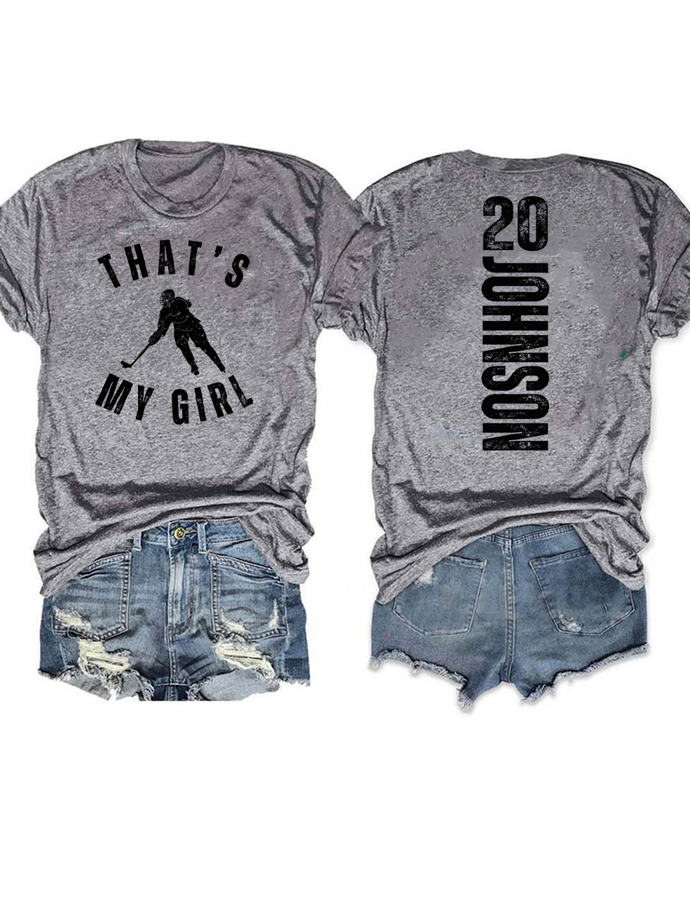 Custom That's My Girl Hockey Mom T-shirt