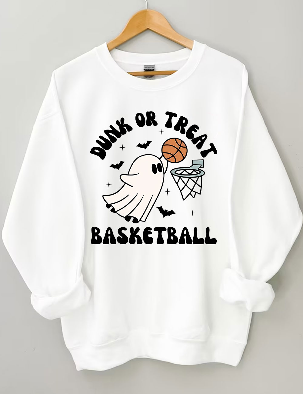 Dunk Or Treat Halloween Ghost Basketball Sweatshirt