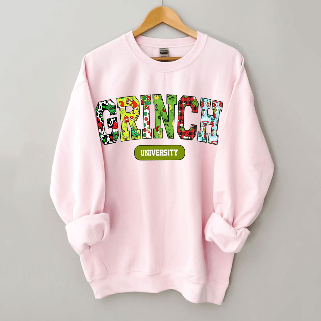 Grinch University Christmas Funny Sweatshirt