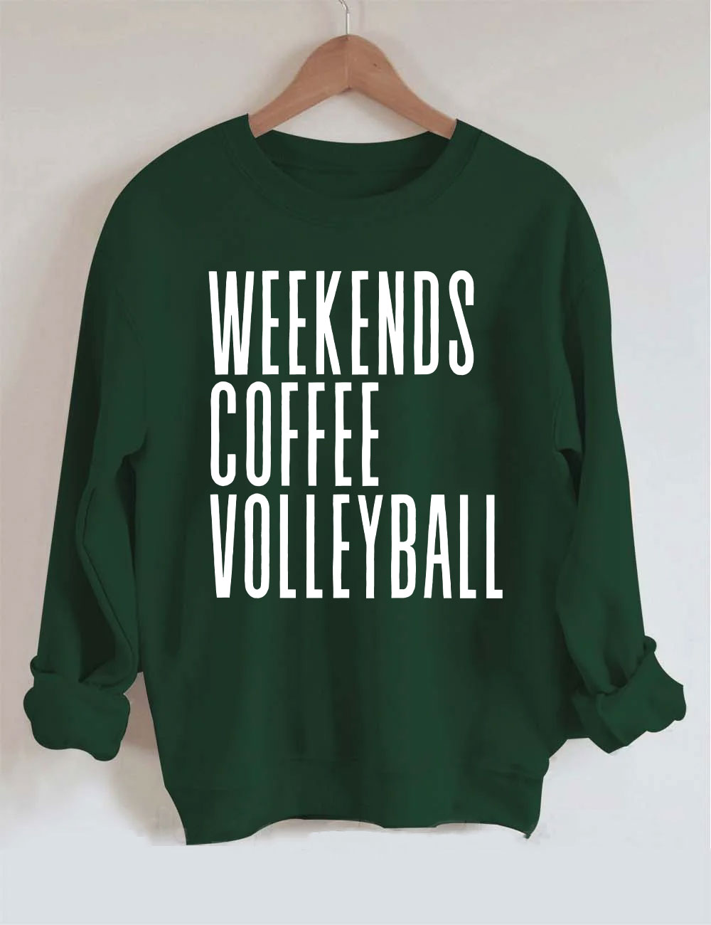 Weekends Coffee Volleyball Sweatshirt