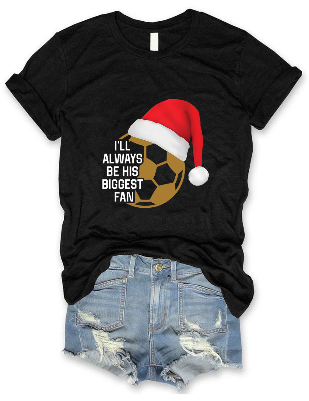 Custom Christmas Santa Soccer Funny T-shirt