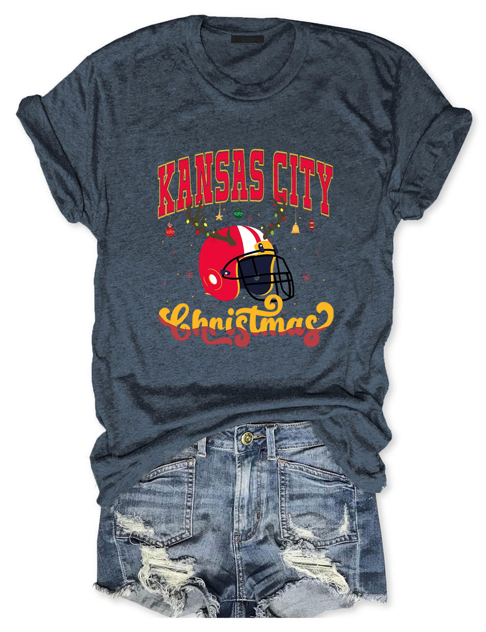 Kansas City Christmas Football T-Shirt