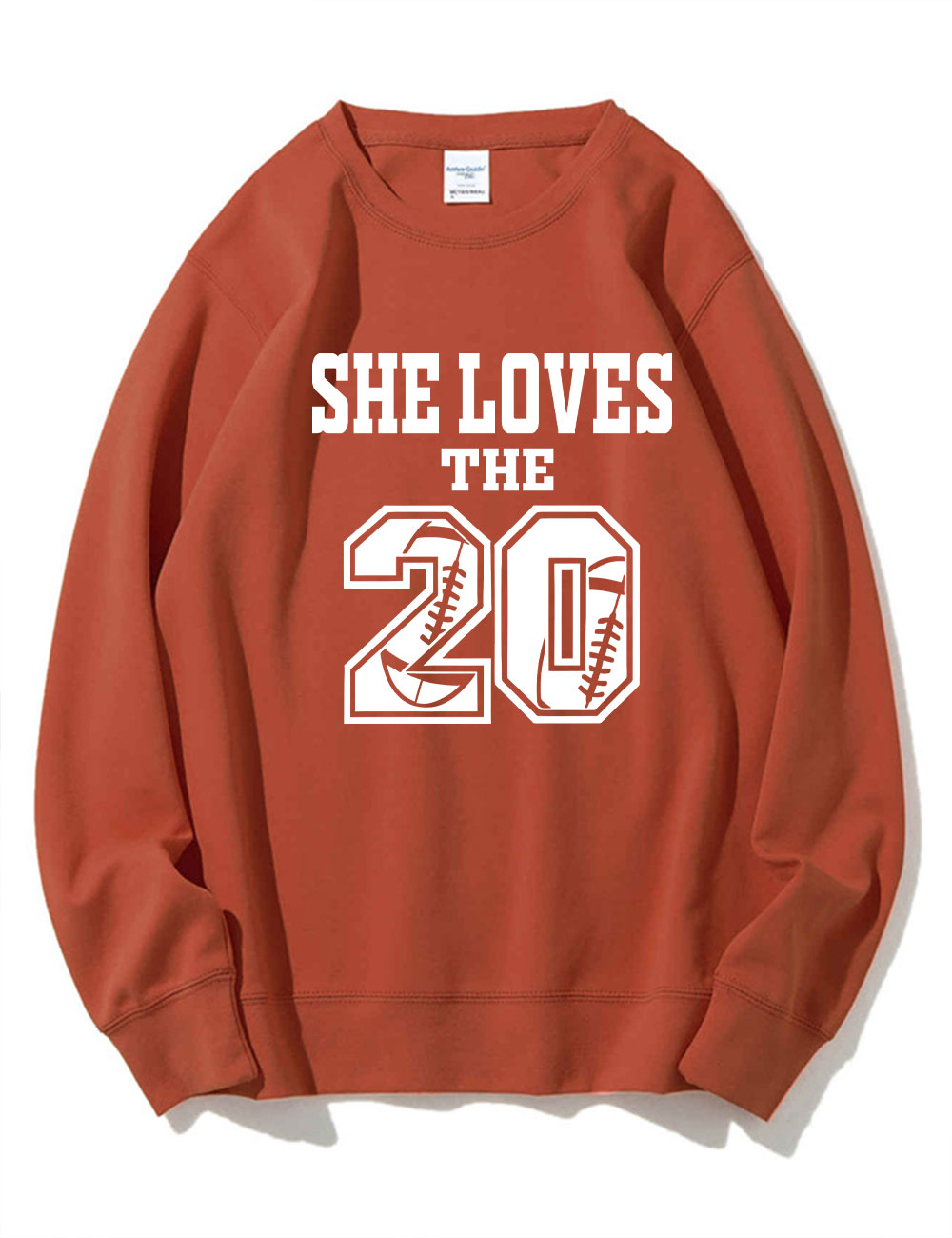She Loves The Football Custom Number Sweatshirt
