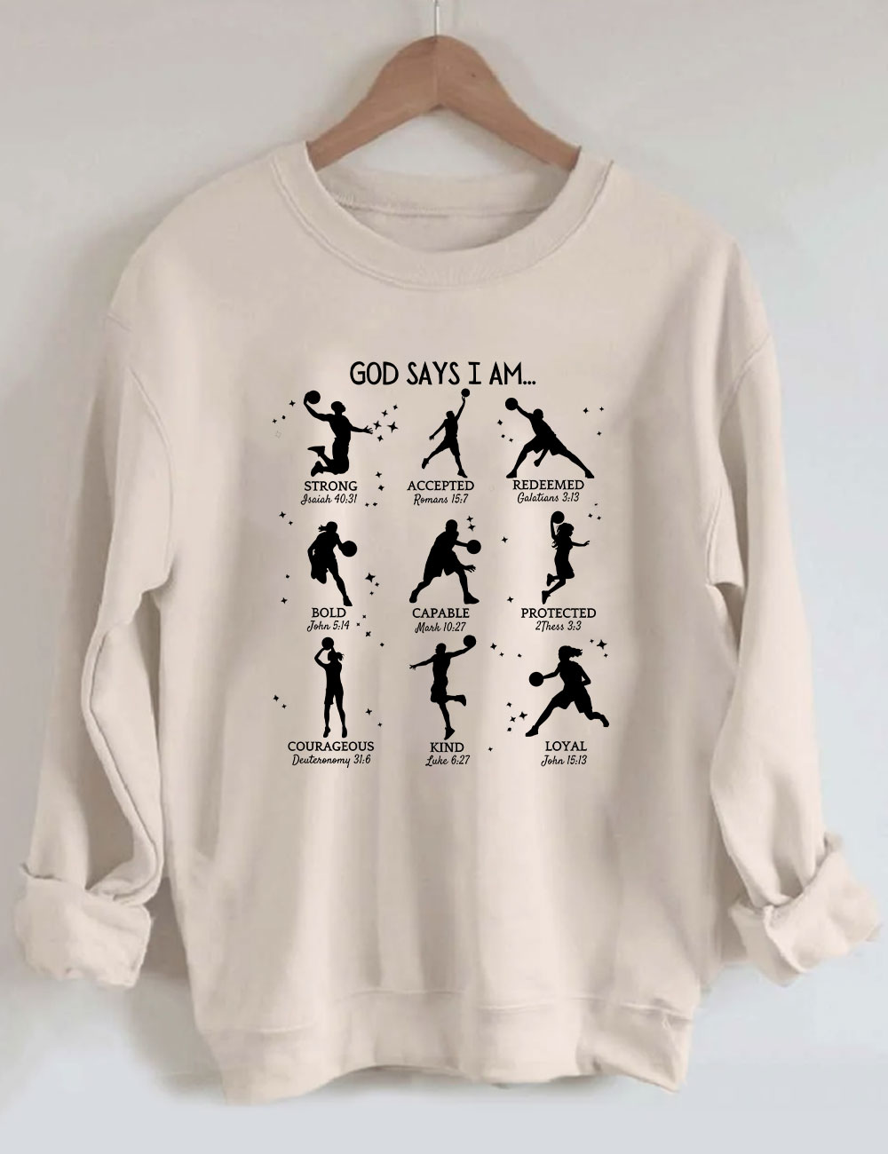 God Says I am Basketball Sweatshirt
