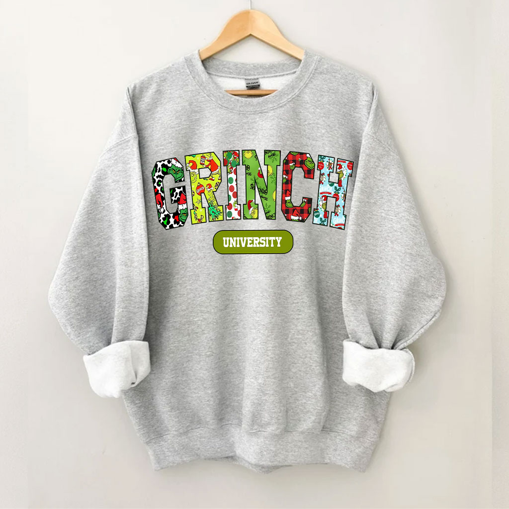 Grinch University Christmas Funny Sweatshirt