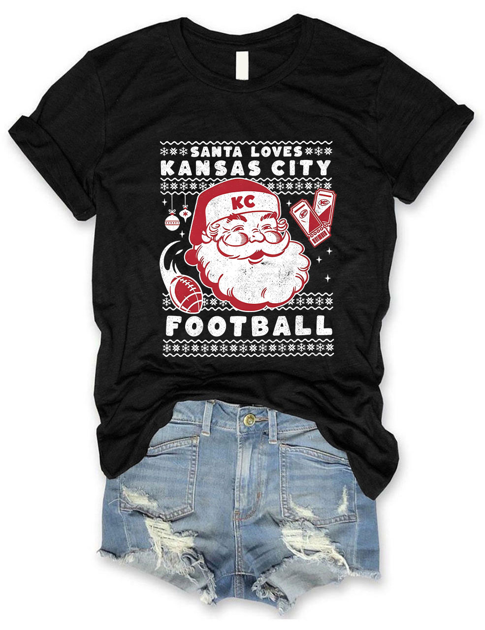Christmas Kansas City Football T-Shirt