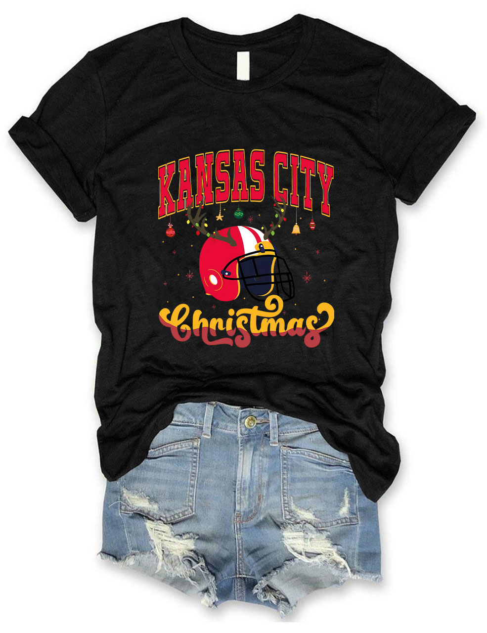 Kansas City Christmas Football T-Shirt