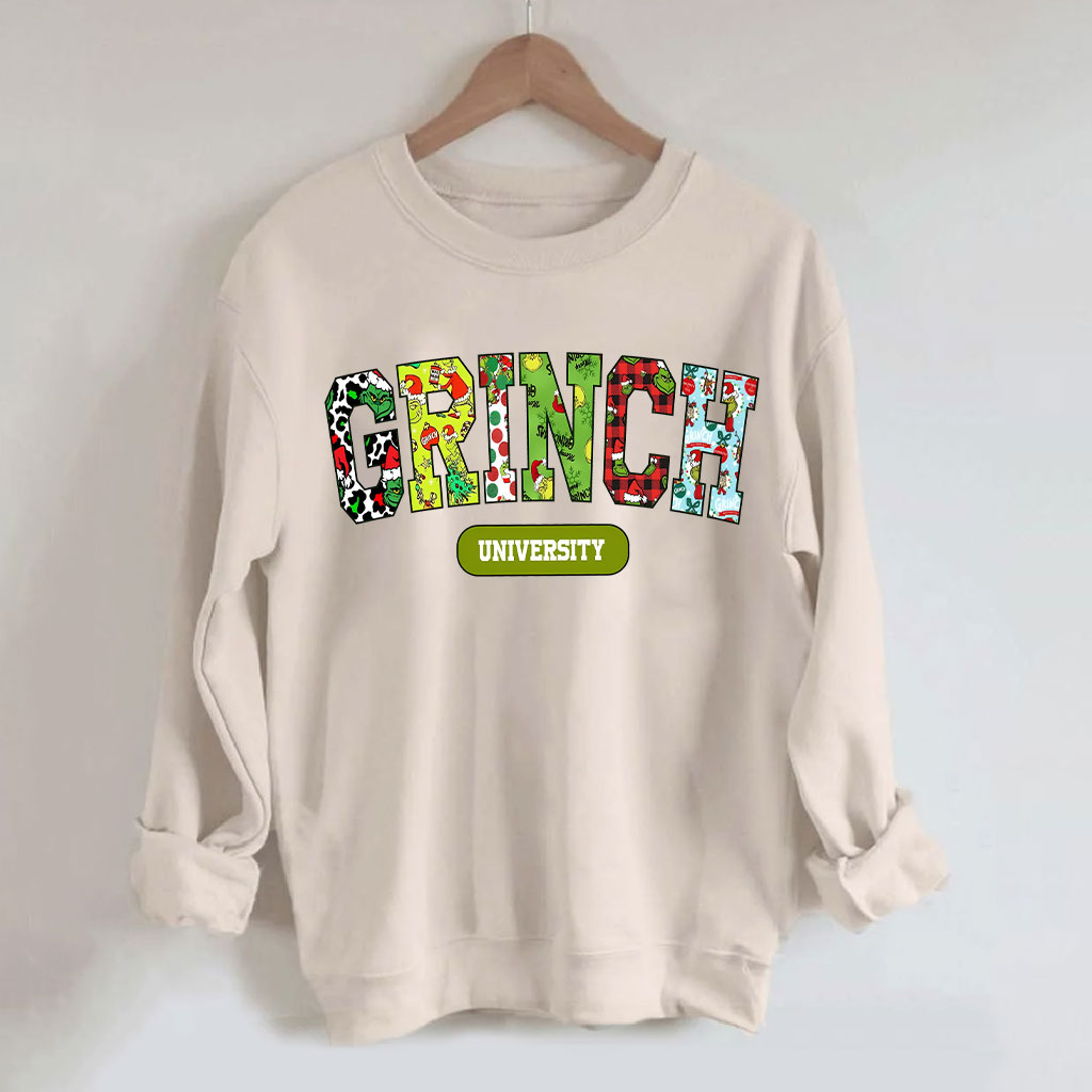 Grinch University Christmas Funny Sweatshirt