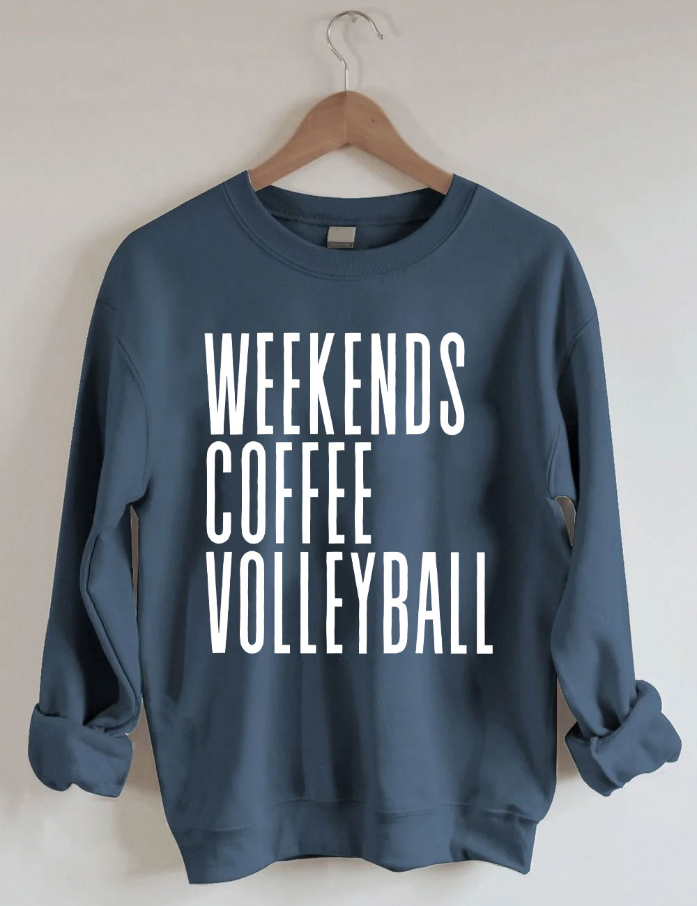 Weekends Coffee Volleyball Sweatshirt