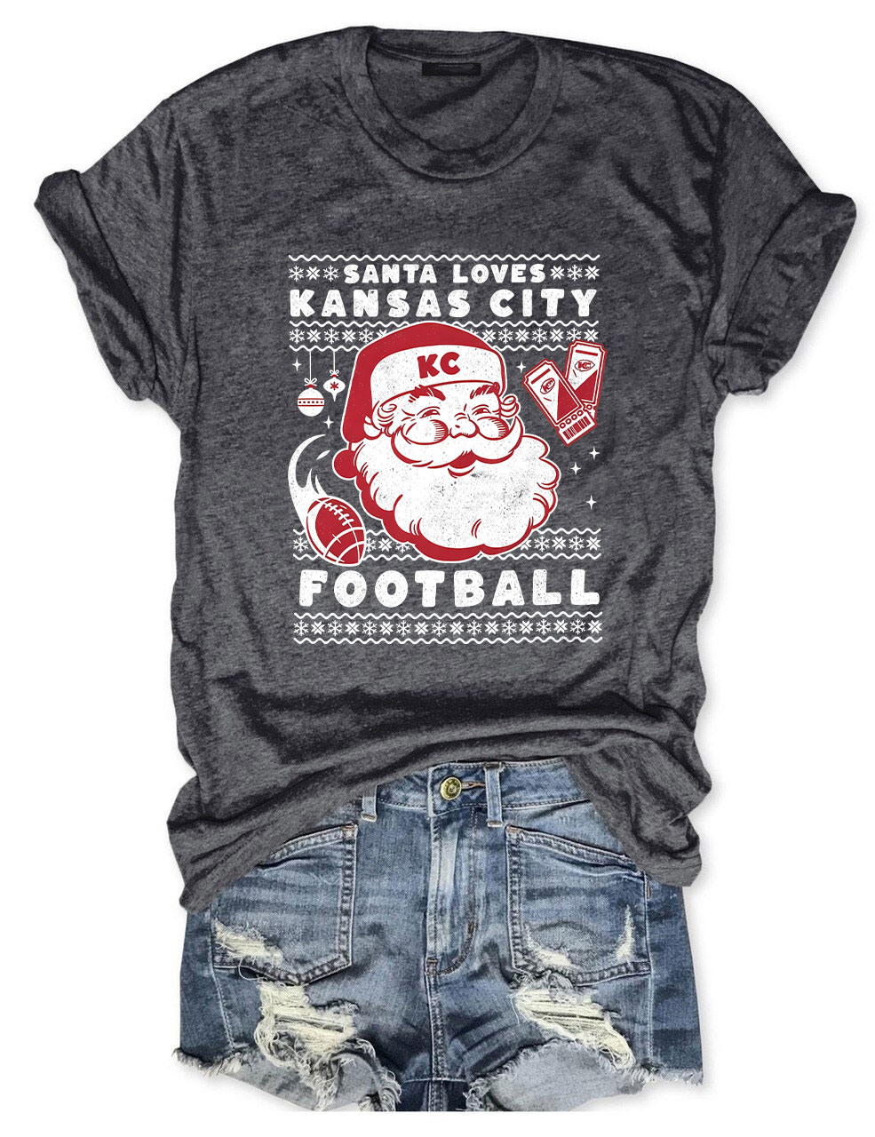 Christmas Kansas City Football T-Shirt