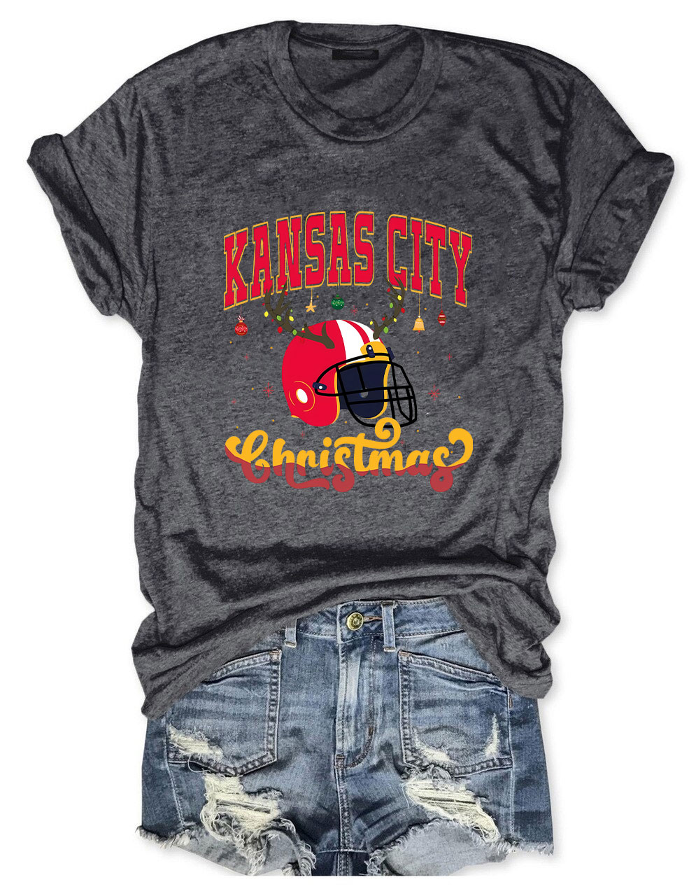 Kansas City Christmas Football T-Shirt