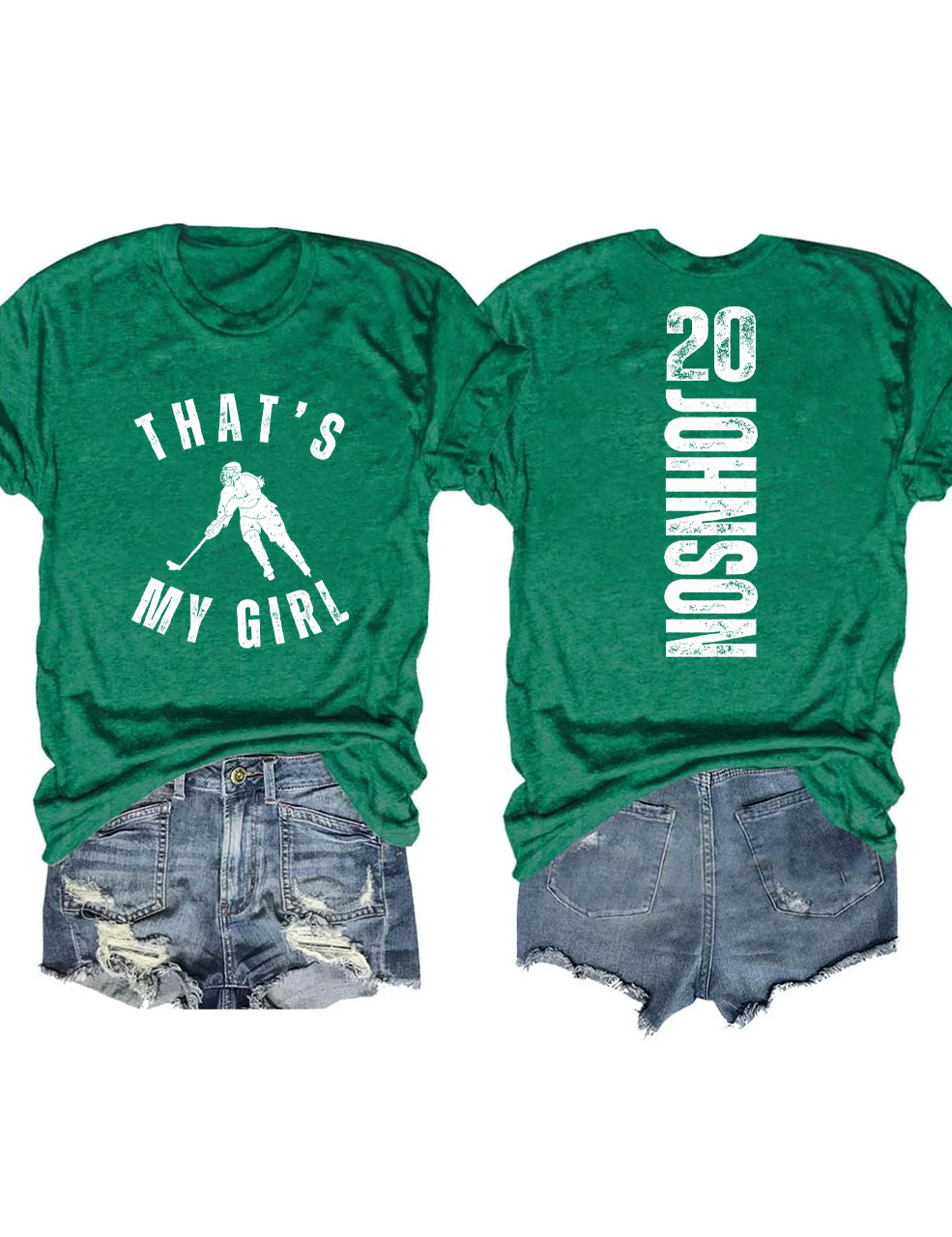 Custom That's My Girl Hockey Mom T-shirt