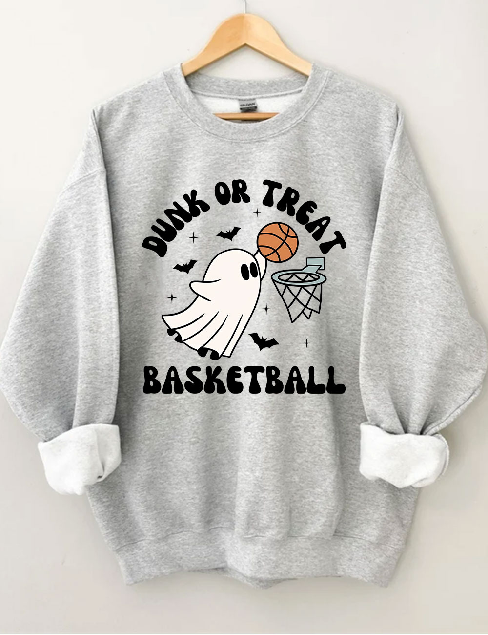 Dunk Or Treat Halloween Ghost Basketball Sweatshirt