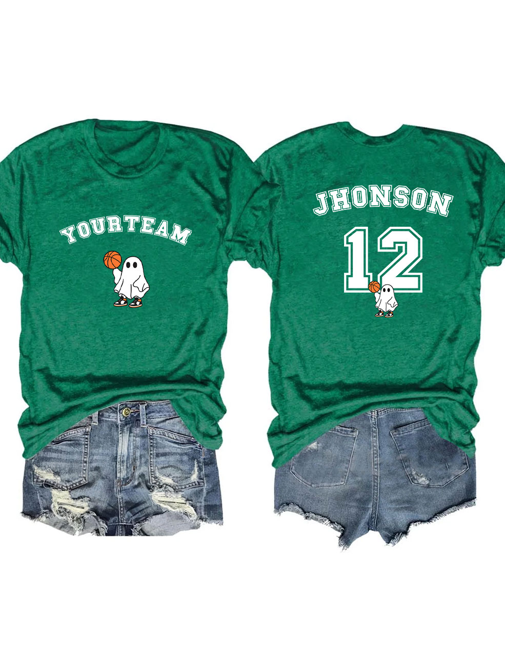 Custom Ghost Basketball Funny T-shirt