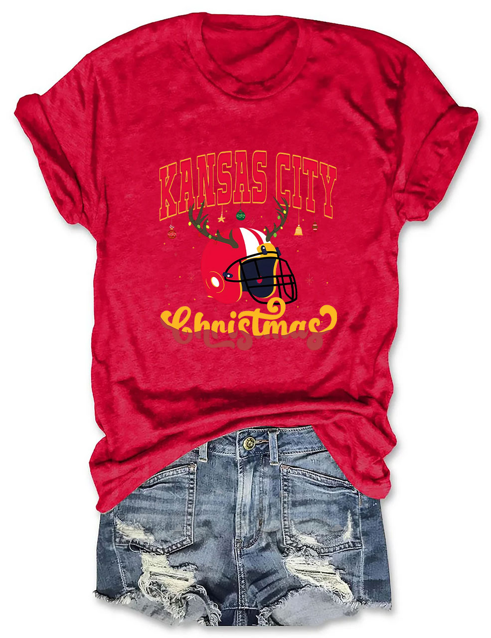 Kansas City Christmas Football T-Shirt