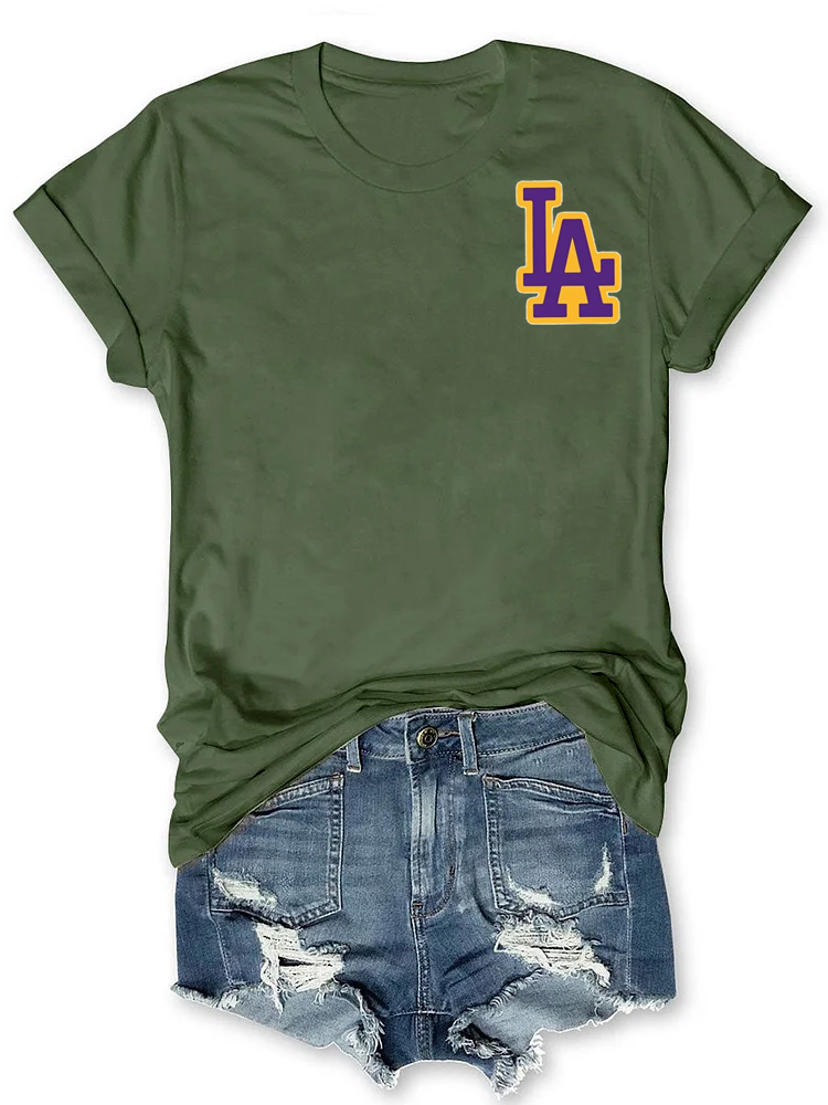 L.A Basketball Custom Number T-shirt