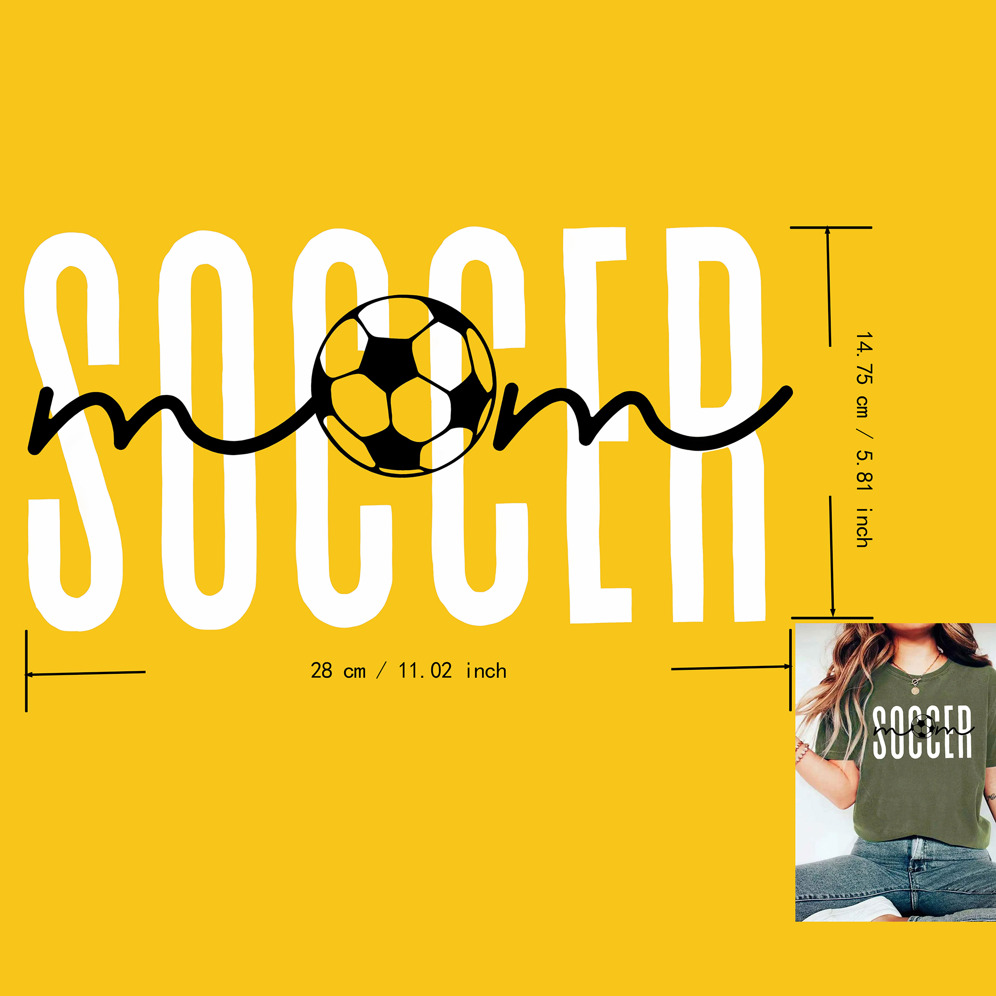 Customized Number Soccer Mom DTF Heat Transfer