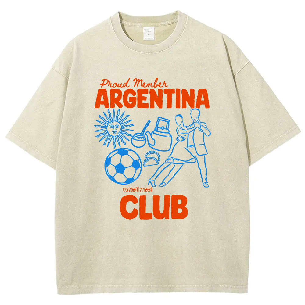 Proud Member Argentina Club Washed T-shirt