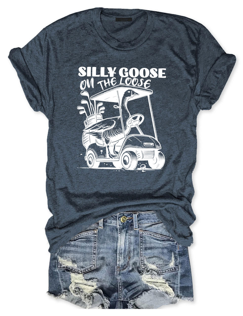Silly Goose On The Loose Funny Golf T-shirt