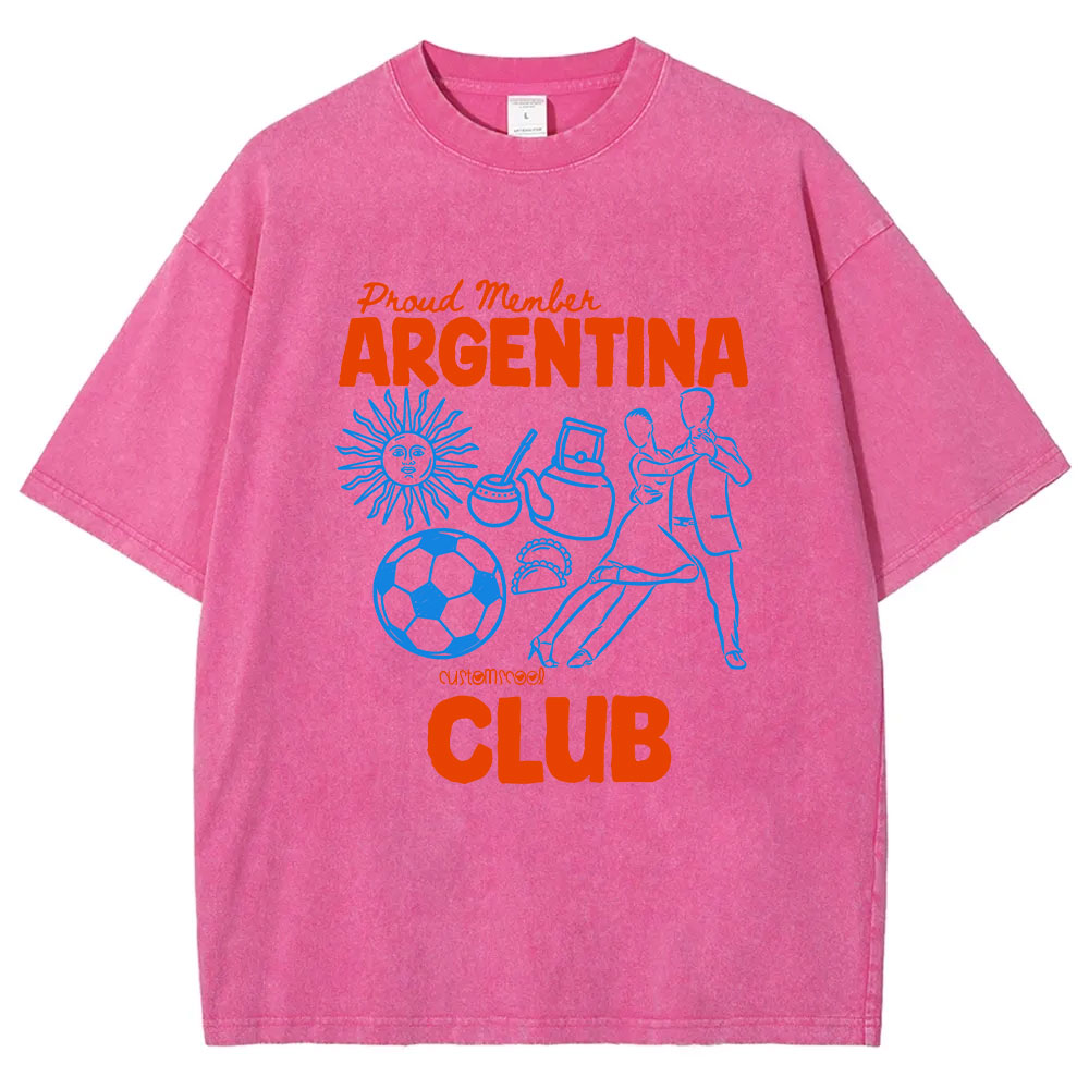 Proud Member Argentina Club Washed T-shirt