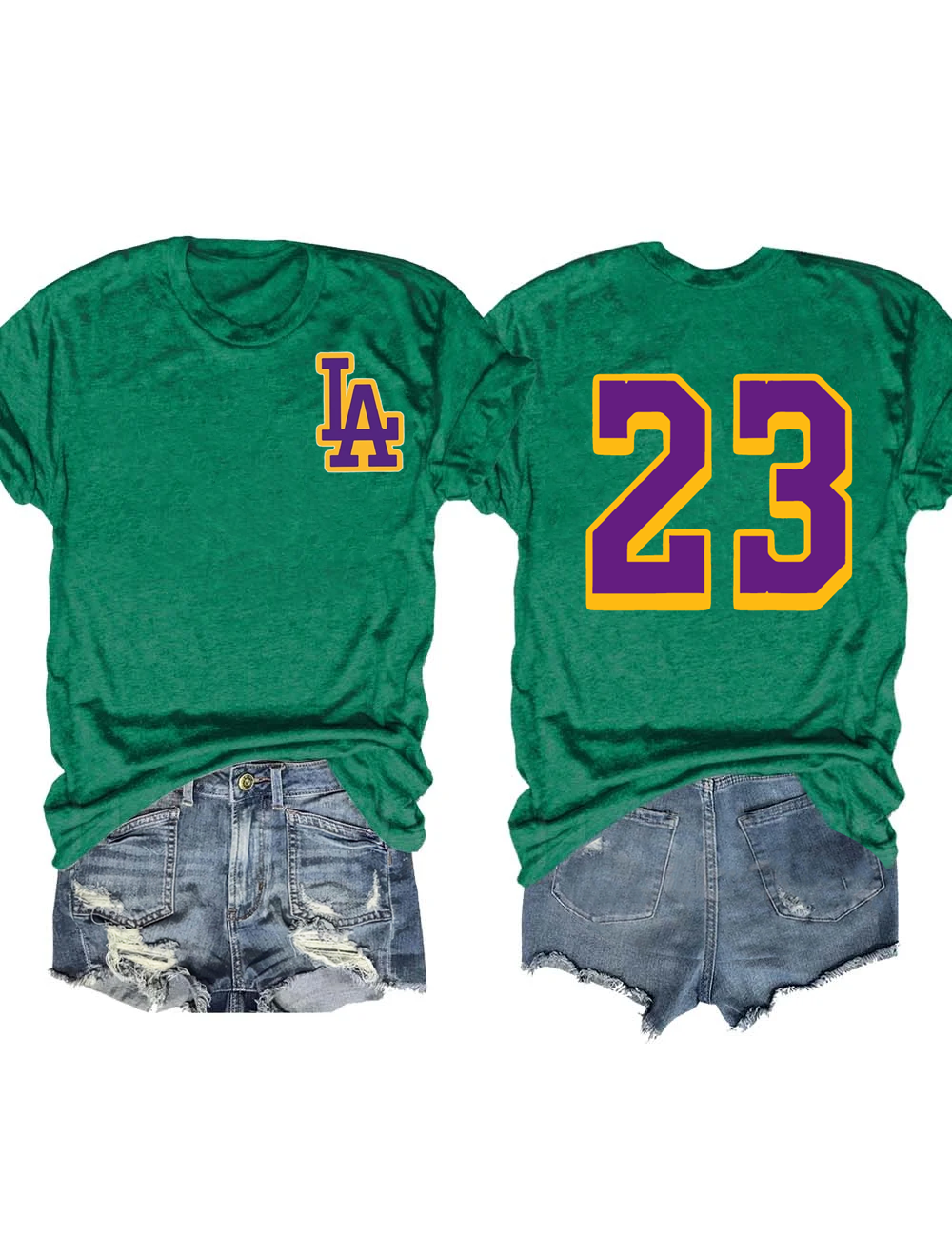 L.A Basketball Custom Number T-shirt