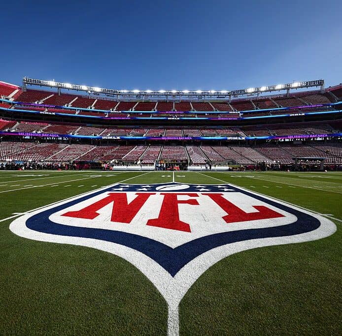 NFL stadium at midfield