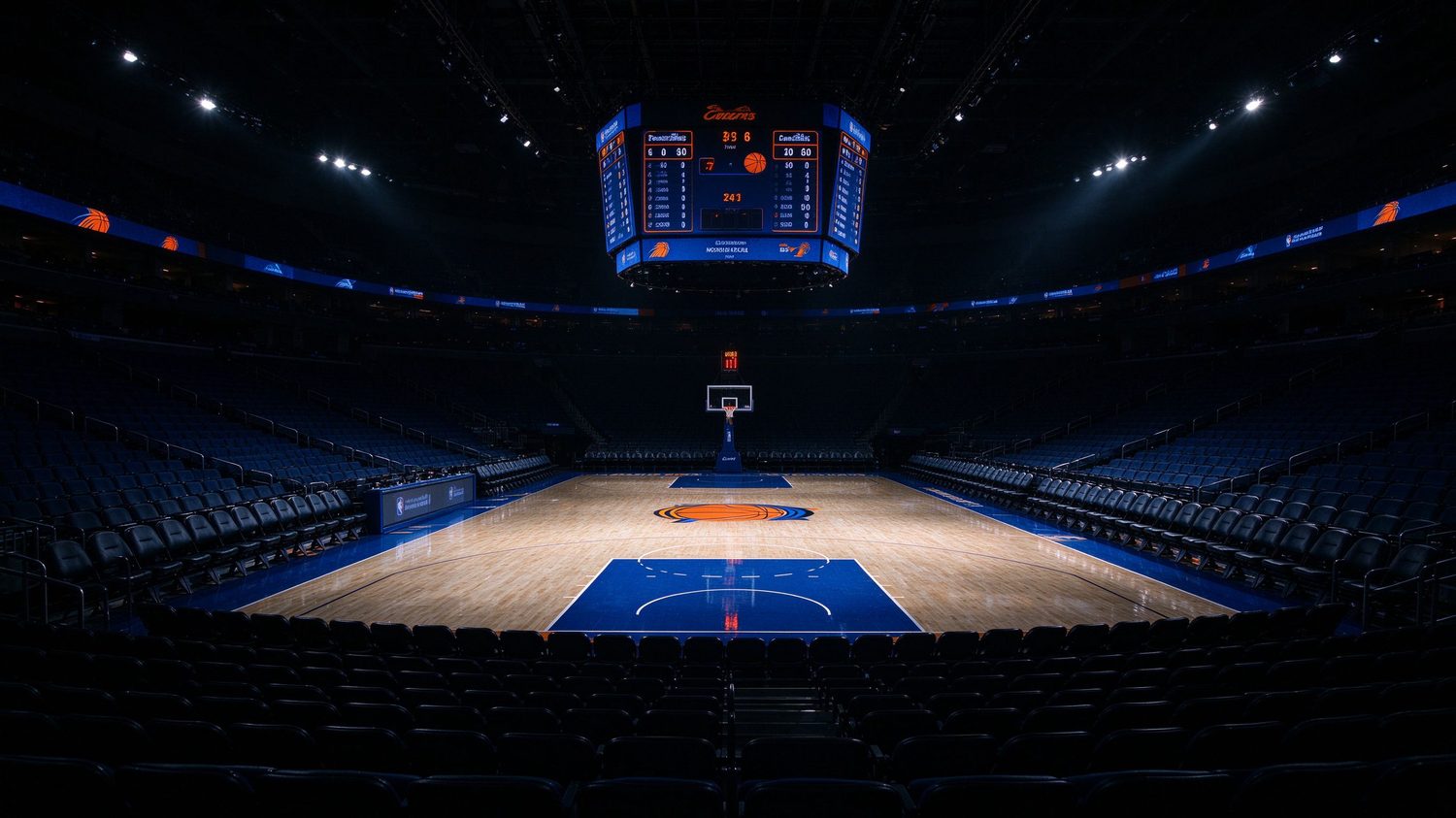 Knicks blue orange arena