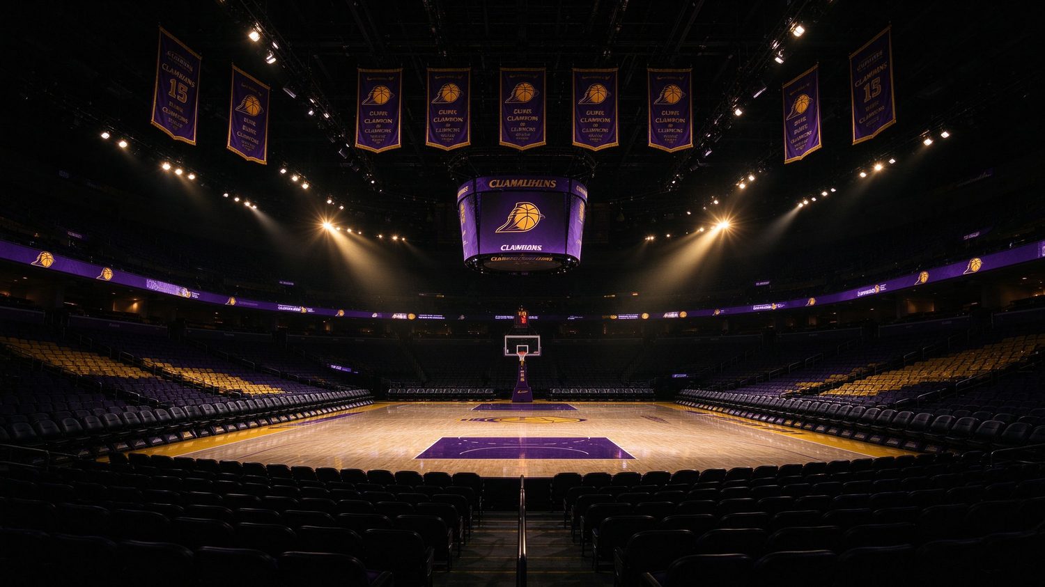 Lakers purple gold arena