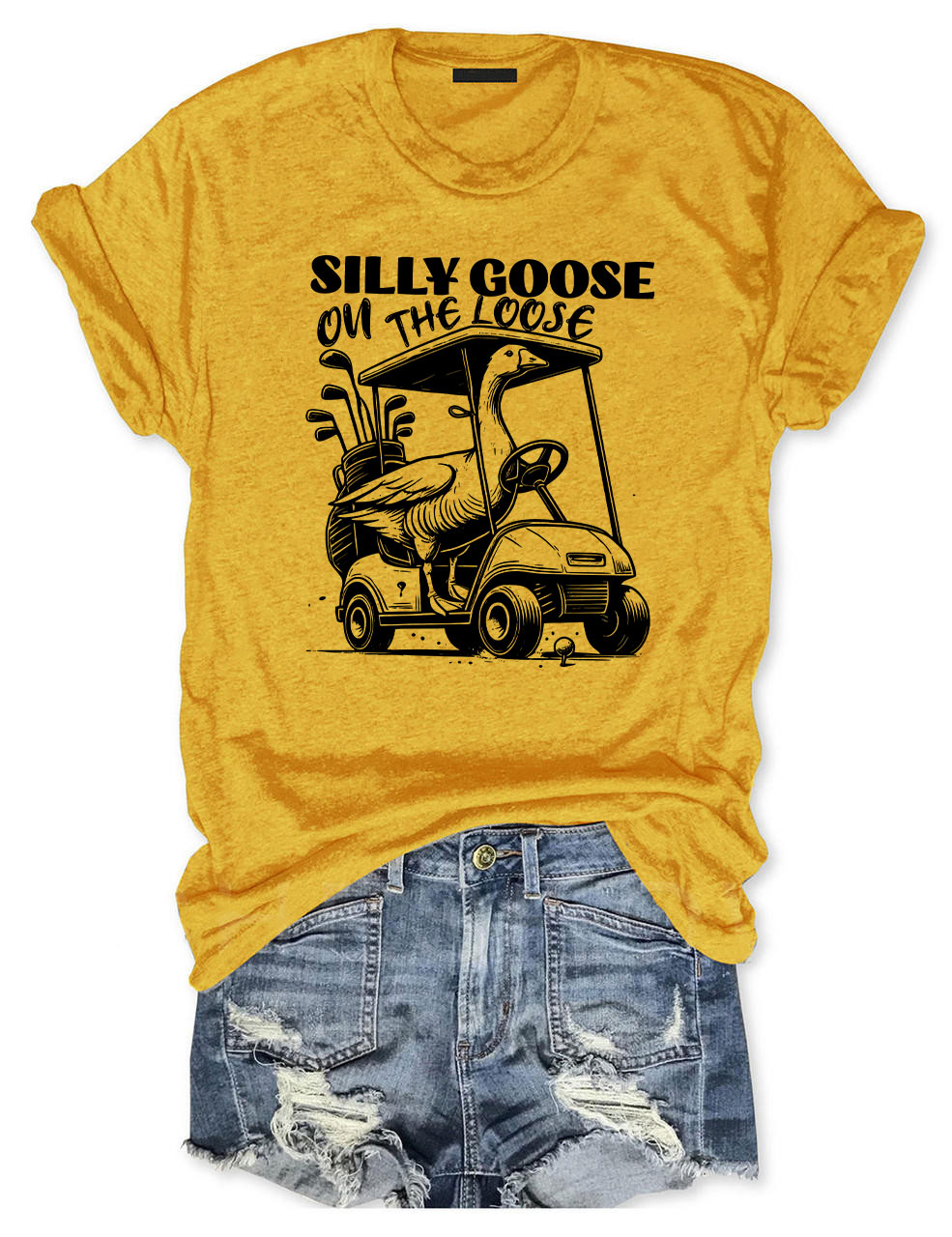 Silly Goose On The Loose Funny Golf T-shirt