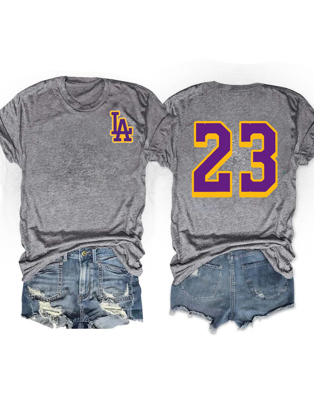 L.A Basketball Custom Number T-shirt