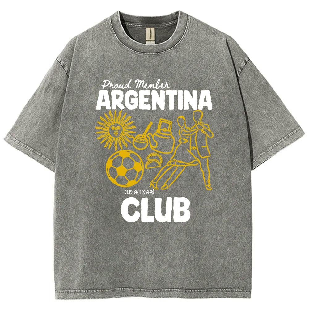 Proud Member Argentina Club Washed T-shirt