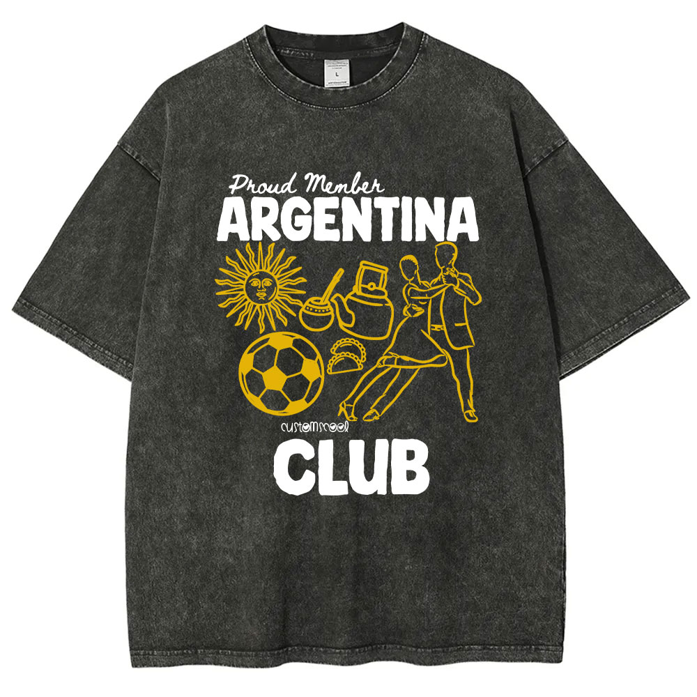 Proud Member Argentina Club Washed T-shirt