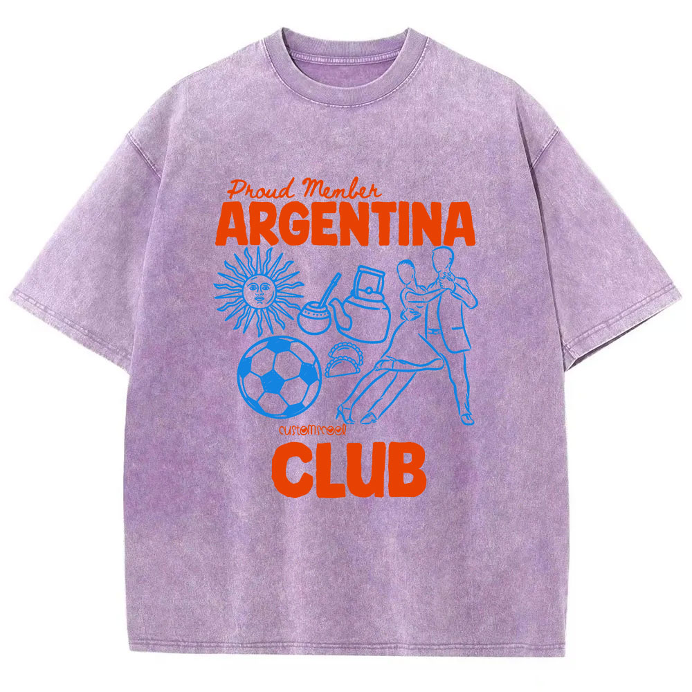 Proud Member Argentina Club Washed T-shirt