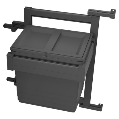 Kitchen Wall Mounted Trash Can Aluminium Waste Bin 