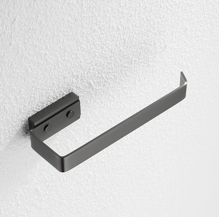 Single towel bar - styled bathroom scene