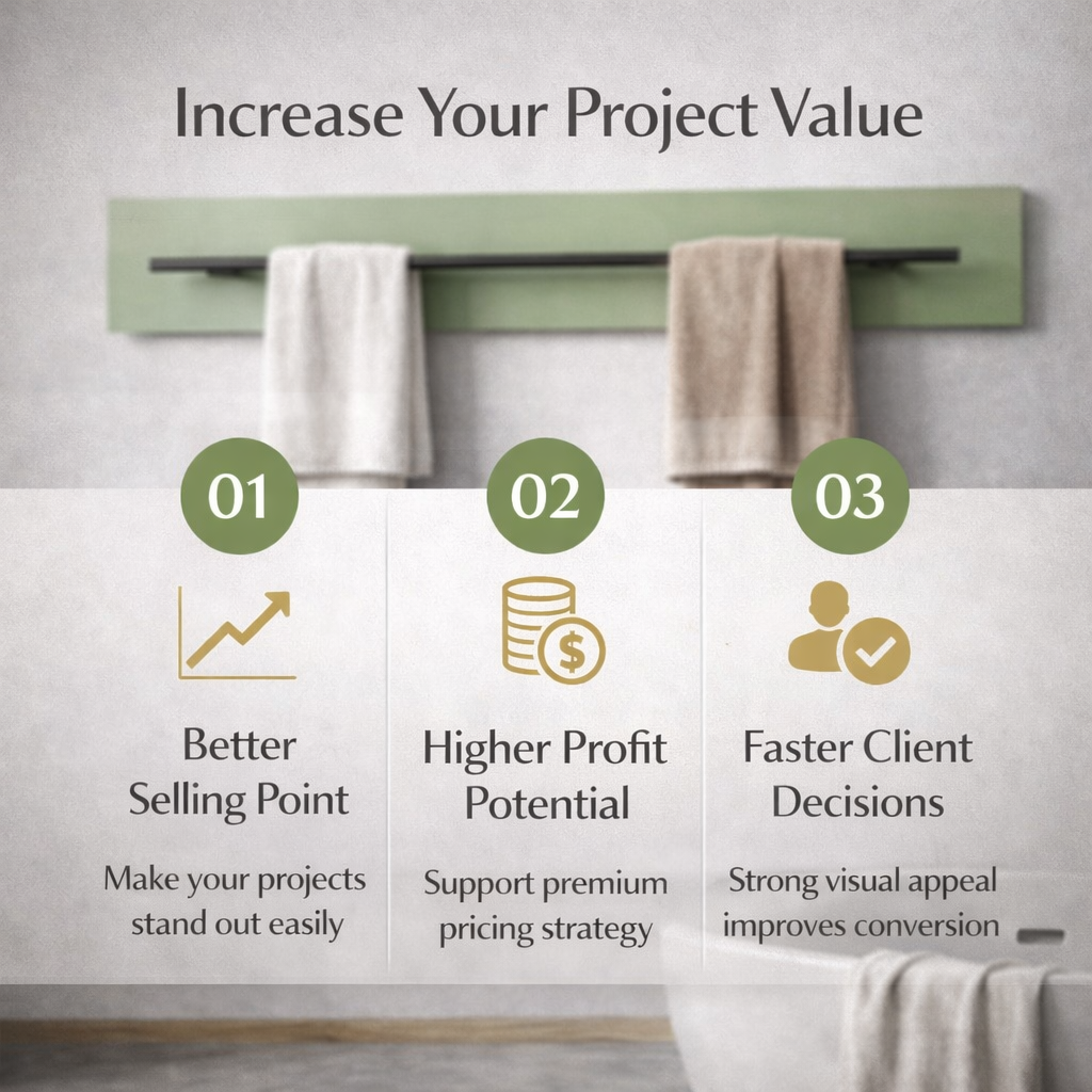 Modern matte black electric towel warmer mounted on a dark marble wall.