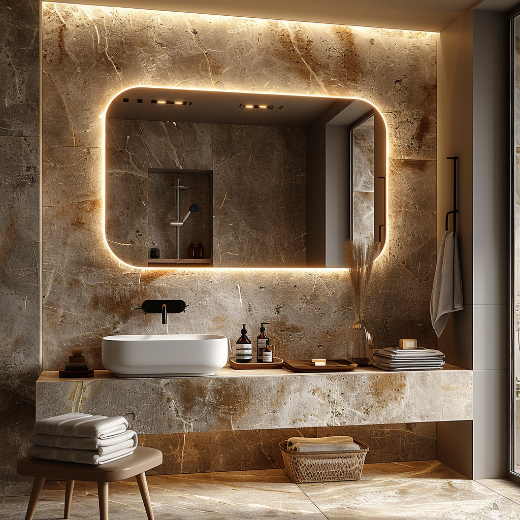 hotel bathroom mirror