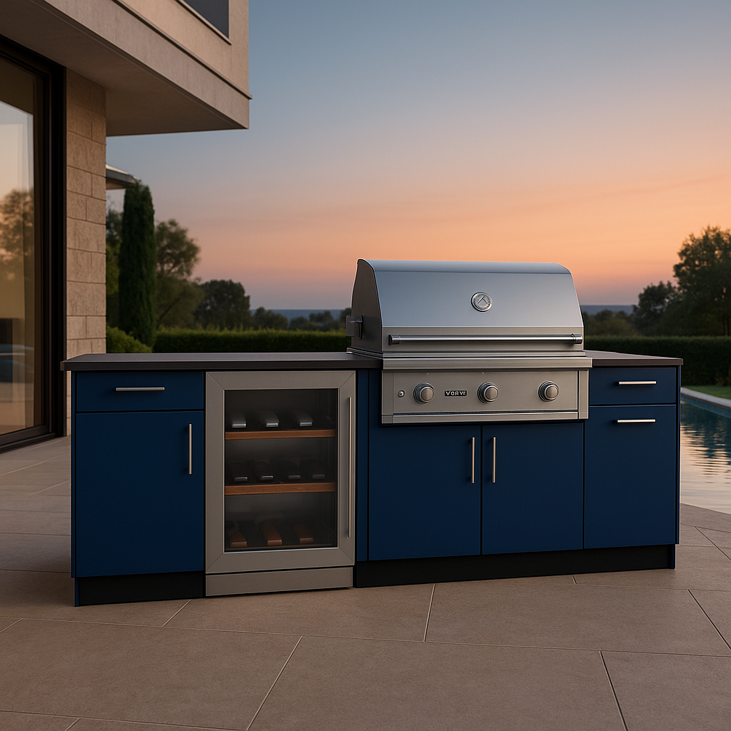 Modular kitchen cabinet installation in a multi-unit housing project