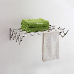 Towel rack in modern bathroom setting