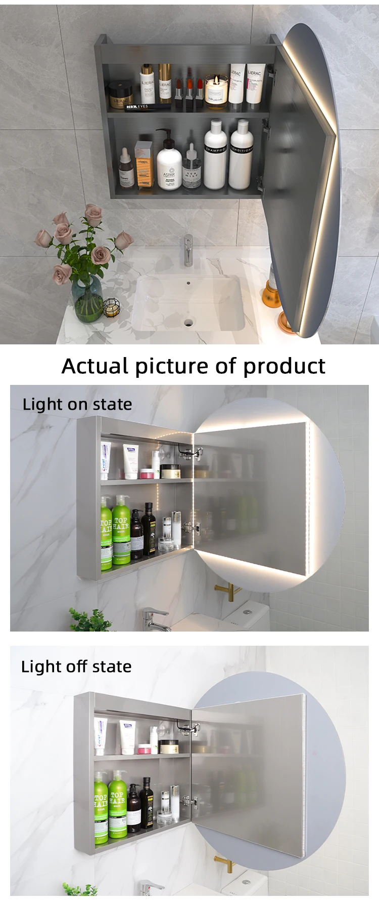 Wall mounted oval mirror - installation reference