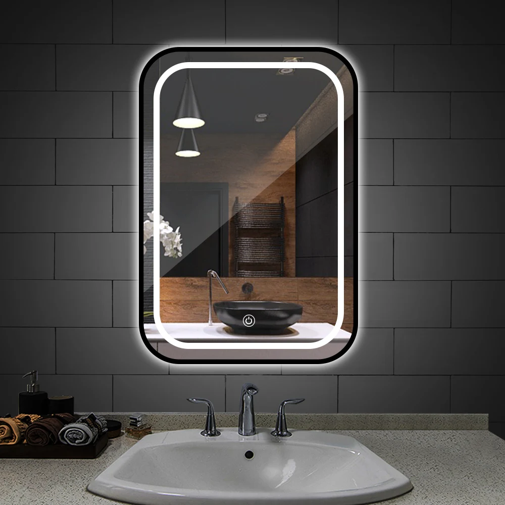 Smart LED vanity mirror - premium bathroom presentation