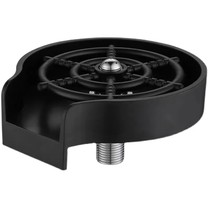 Automatic stainless steel glass washer - top view and installation look