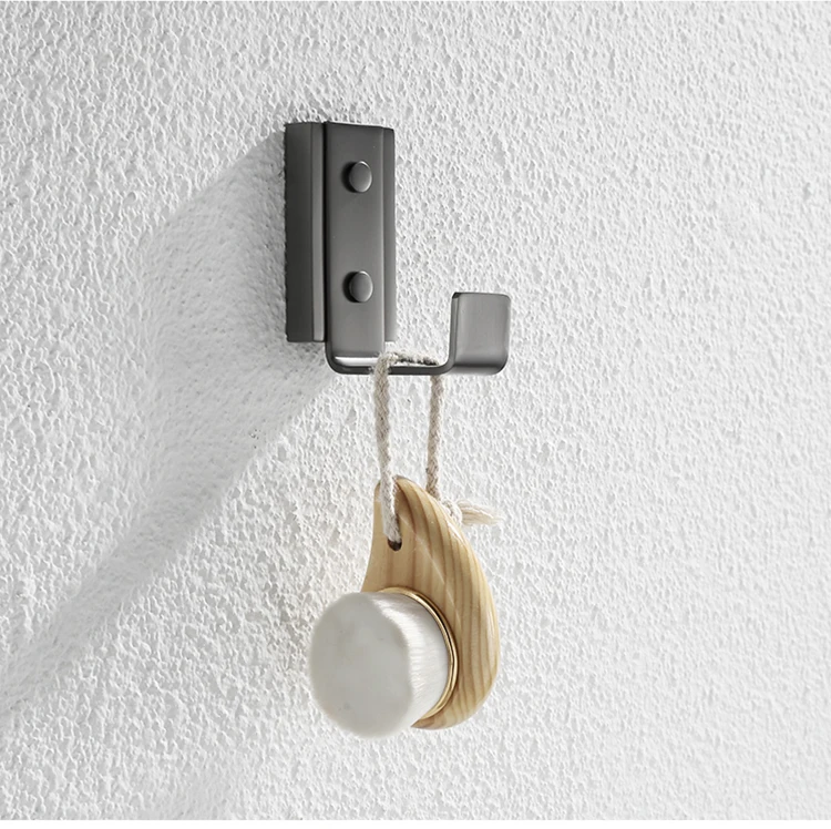 Black coat hook - surface detail