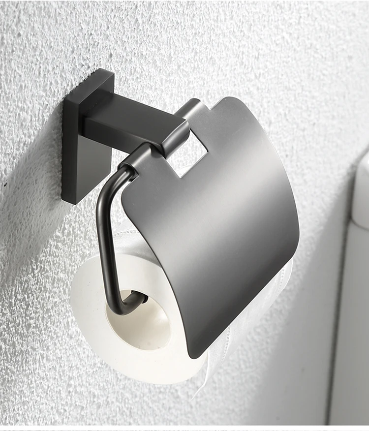 Stainless steel bathroom accessory - side view