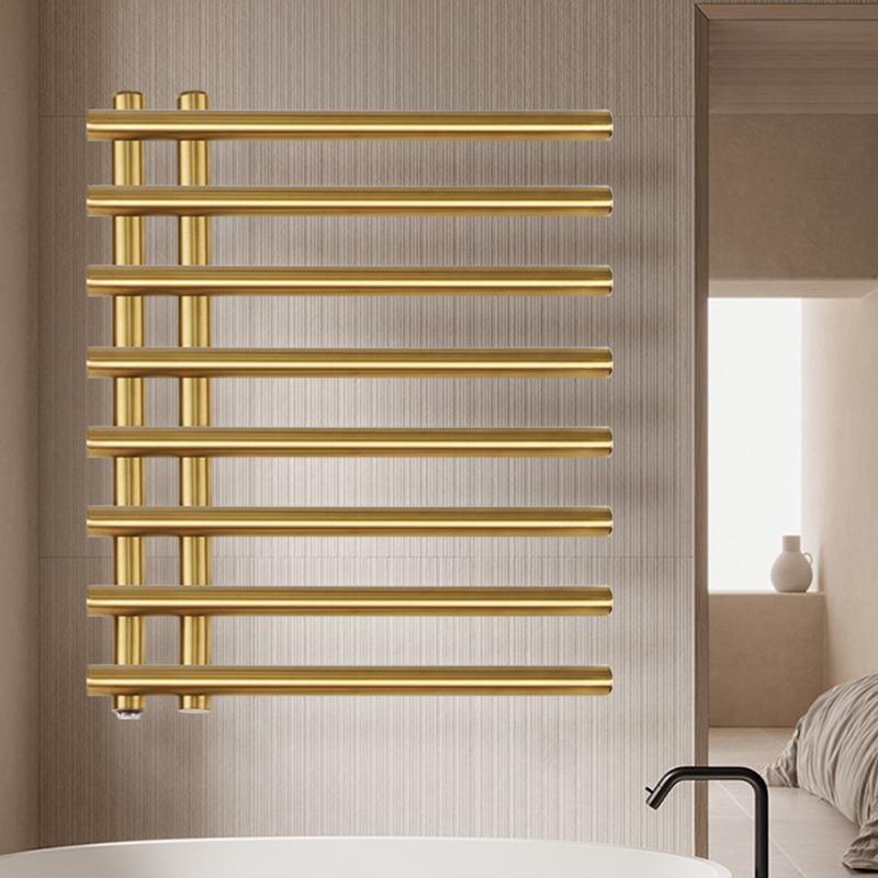 Waterproof Round Tube Heated Towel Warmer Rack