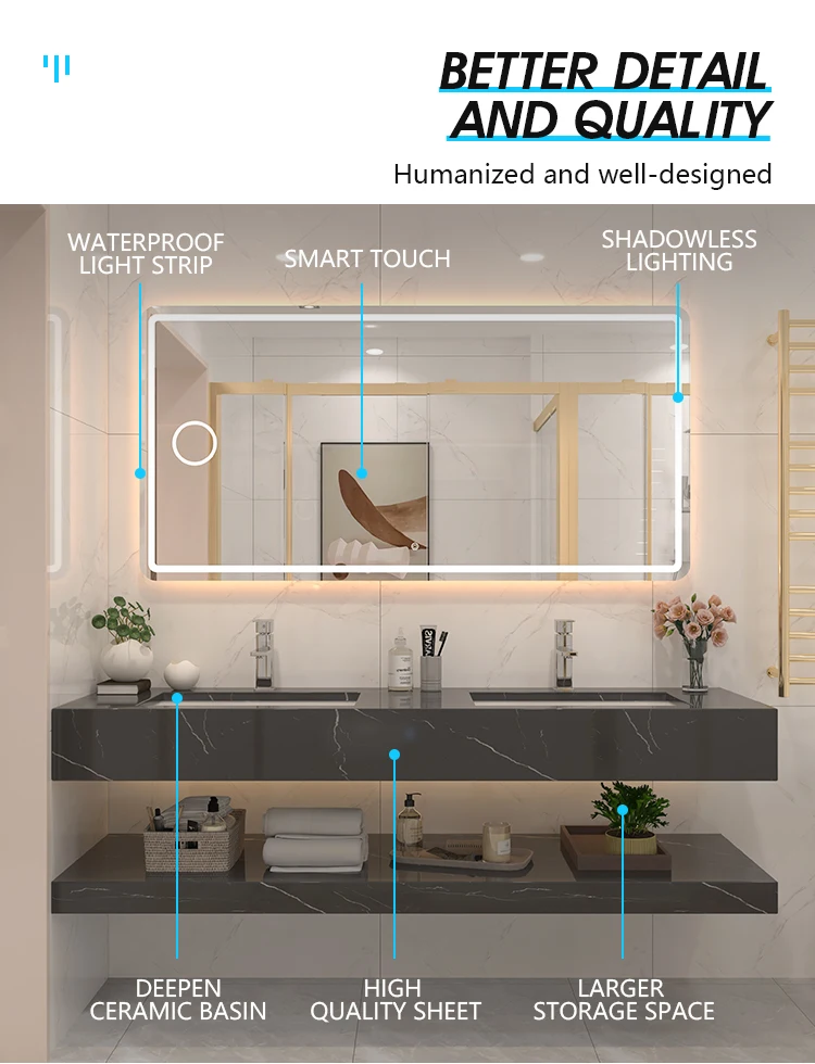 LED illumination effect - vanity lighting presentation
