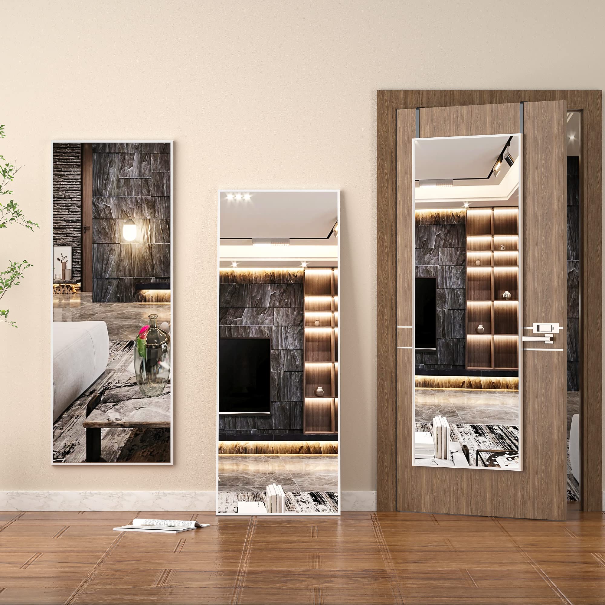 Full Length Barber Shop Makeup Wall Mirrors With Led Lights