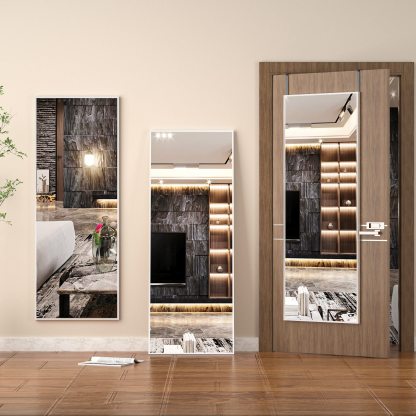 Full Length Barber Shop Makeup Wall Mirrors With Led Lights