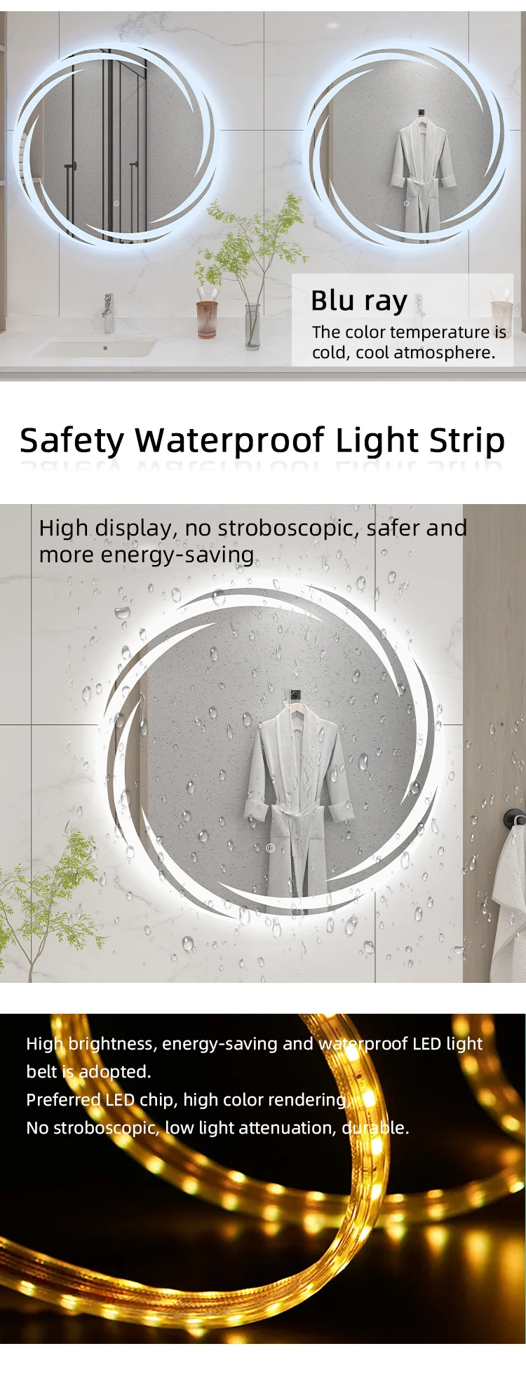 Smart LED mirror - control and usability view